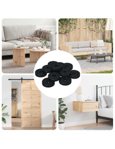 adatto per Rondella Piatta 36000 pcs Nero ∅15 x 3 mm