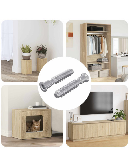 Vite a testa cilindrica 2 pcs Argento M7 x 40 mm Acciaio