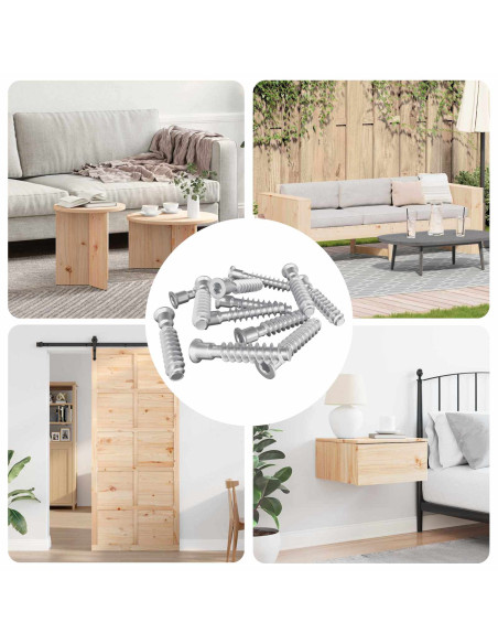 Vite a testa cilindrica 2900 pcs Argento Acciaio