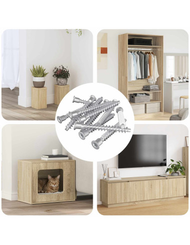 Viti confermat 12 pcs Argento Ø7 x 58 mm Metallo