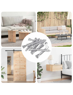 Viti confermat 2100 pcs Argento Metallo