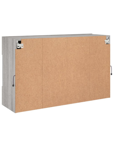 Mobile TV a Parete con Luci LED Grigio Sonoma 98,5x30x60,5 cm