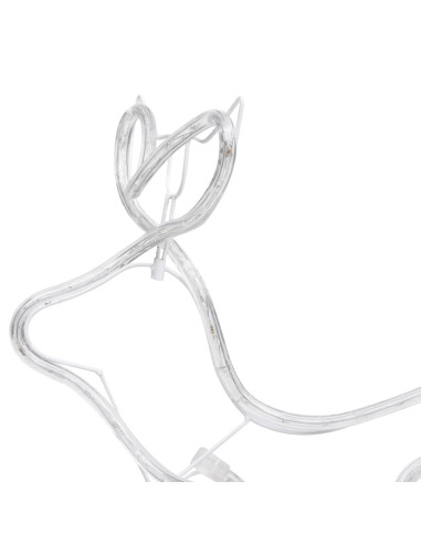 Renne e Slitta Decorazione Natalizia per Esterni 252 LED