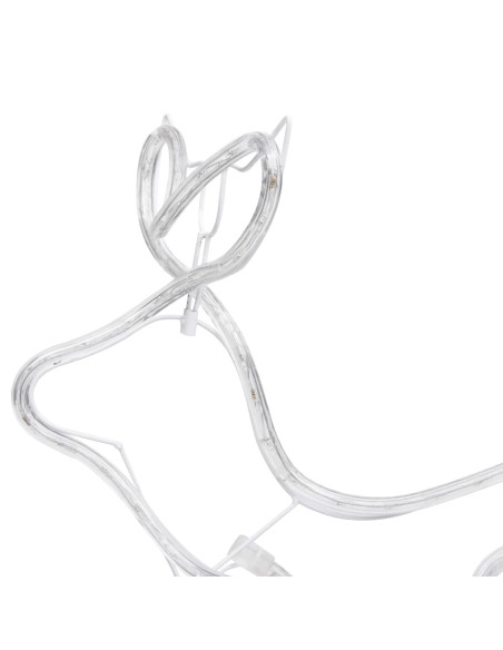 Renne e Slitta Decorazione Natalizia per Esterni 252 LED