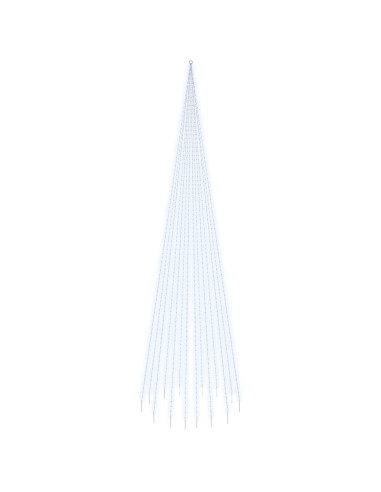 Albero di Natale Pennone Bianco Freddo 1134 LED 800 cm