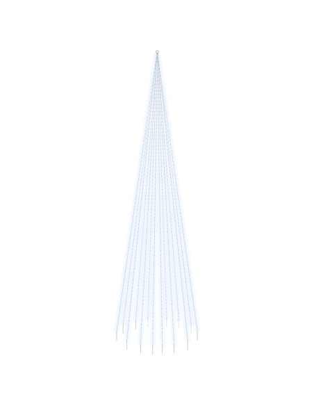 Albero di Natale Pennone Bianco Freddo 1134 LED 800 cm