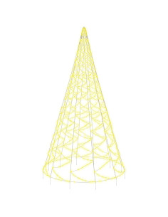 Albero di Natale Pennone Bianco Caldo 3000 LED 800 cm