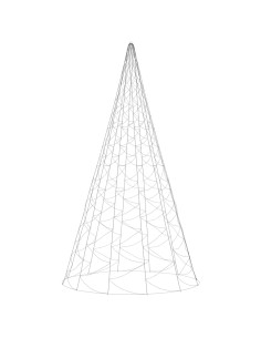 Albero di Natale Pennone Bianco Caldo 3000 LED 800 cm 2