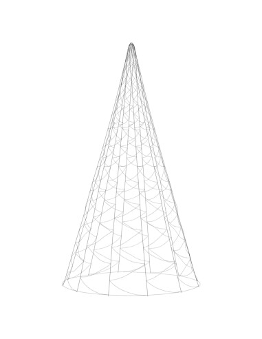 Albero di Natale Pennone Bianco Caldo 3000 LED 800 cm