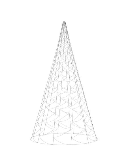 Albero di Natale Pennone Bianco Caldo 3000 LED 800 cm