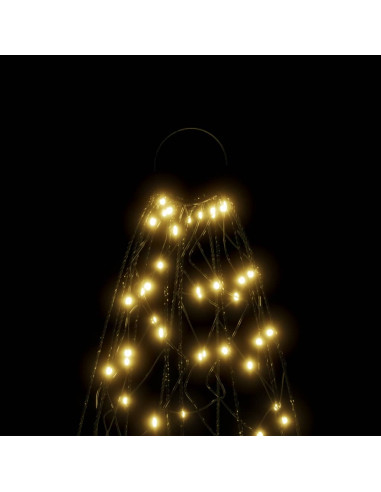 Albero di Natale Pennone Bianco Caldo 3000 LED 800 cm