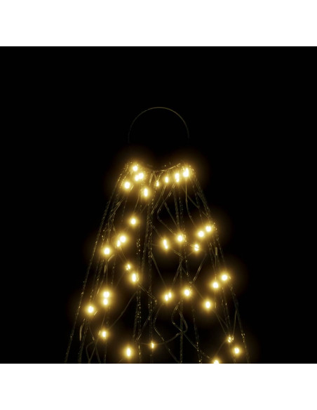 Albero di Natale Pennone Bianco Caldo 3000 LED 800 cm