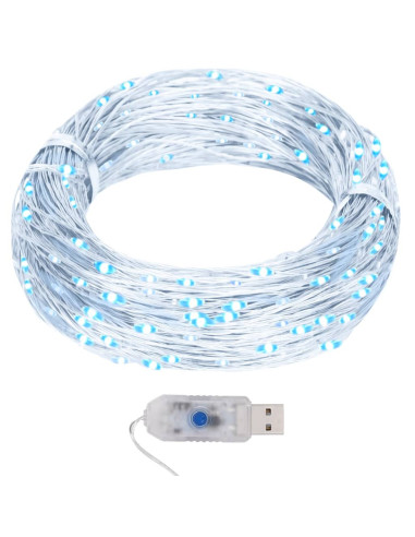 Micro Luci Fatate Sferiche 40m 400 LED Bianco Freddo 8 Funzioni