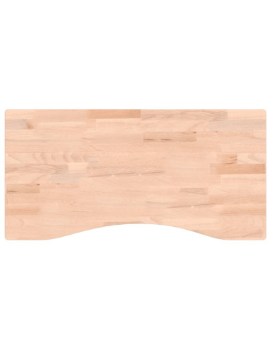 Piano per Scrivania 80x(36-40)x2,5 cm Legno Massello di Faggio