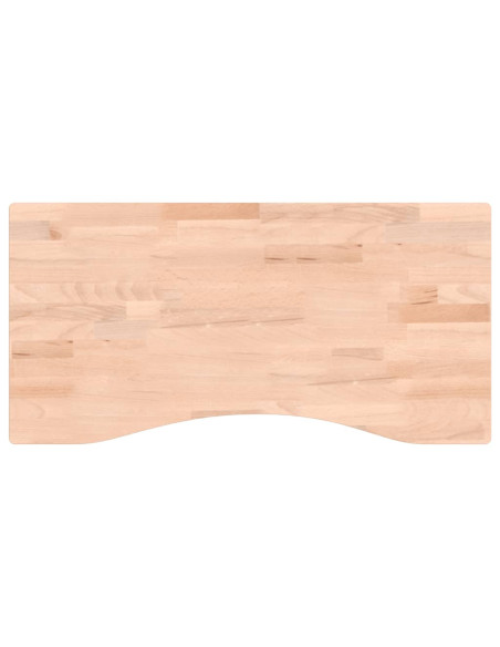 Piano per Scrivania 80x(36-40)x2,5 cm Legno Massello di Faggio