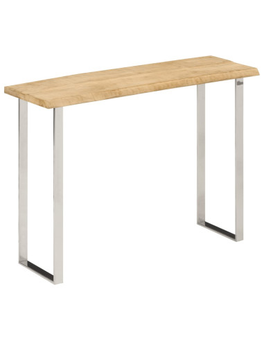Tavolo Consolle Bordi Vivi 105x33x76 cm Legno Massello di Mango