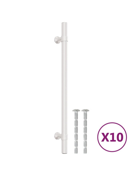 Maniglie per Mobili 10 pz Argento 192 mm in Acciaio Inox