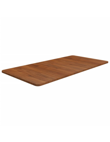 Piano Bagno Marrone Scuro 100x50x1,5cm Legno Massello Trattato