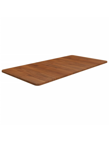 Piano Bagno Marrone Scuro 100x50x1,5cm Legno Massello Trattato