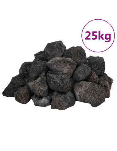 Rocce Vulcaniche 25 kg Nere 3-5 cm