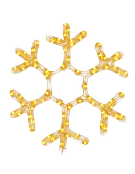 Figura Natalizia Fiocco di Neve con 72 LED Bianco Caldo 38x37cm