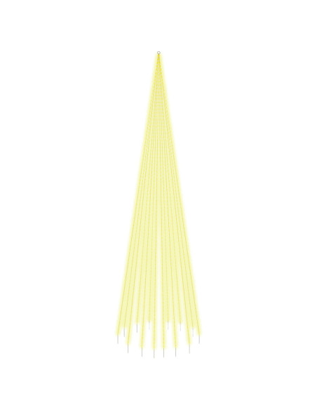 Albero di Natale Pennone Bianco Caldo 1134 LED 800 cm