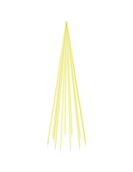 Albero di Natale Pennone Bianco Caldo 732 LED 500 cm