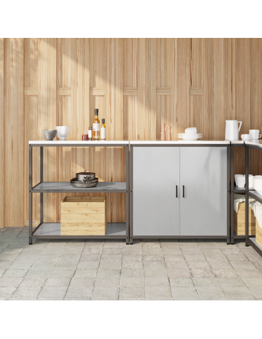 Set di Stoccaggio per Cucina 2 pcs Argento Acciaio inossidabile