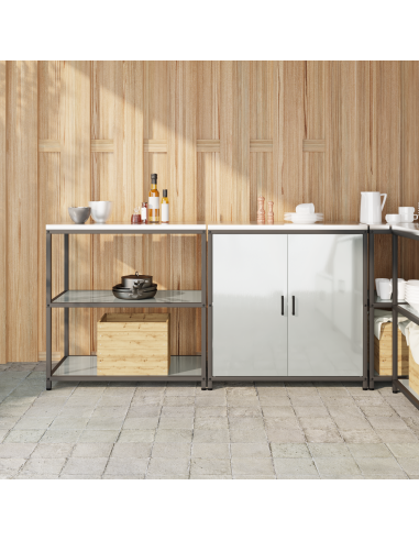 Set di Stoccaggio per Cucina 2 pcs Argento Acciaio zincato