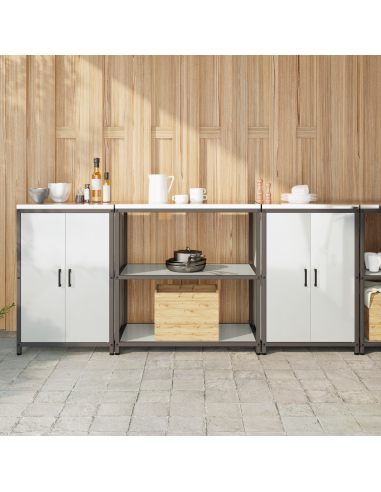 Set di Stoccaggio per Cucina 3 pcs Argento Acciaio zincato