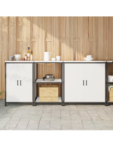 Set di Stoccaggio per Cucina con lo scaffale 3 pcs Bianco