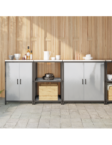 Set di Stoccaggio per Cucina 3 pcs Argento Acciaio inossidabile