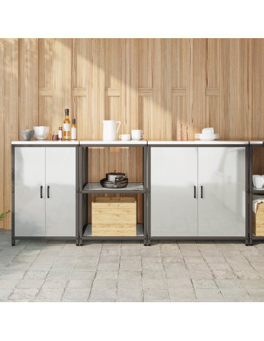 Set di Stoccaggio per Cucina 3 pcs Argento Acciaio zincato