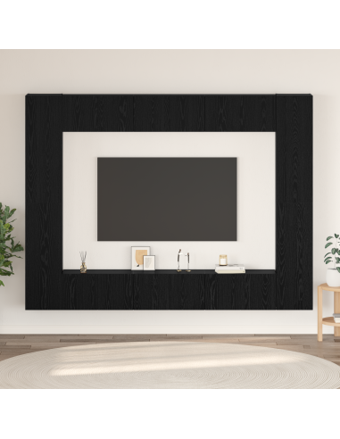 Set mobile TV 10 pcs Rovere Nero 30,5 x 30 x 90 cm