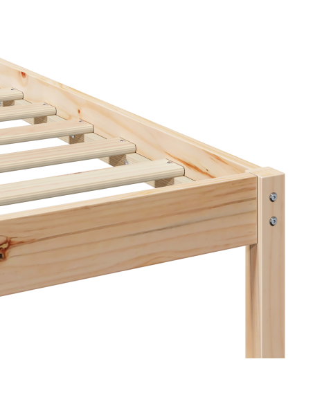 Struttura del letto Marrone 200 x 200 cm Pino massello