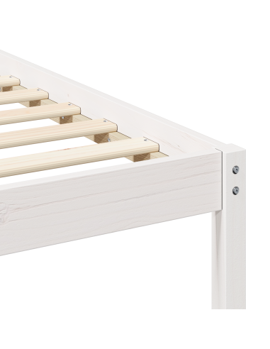 Struttura del letto Bianco 200 x 200 cm Pino massello