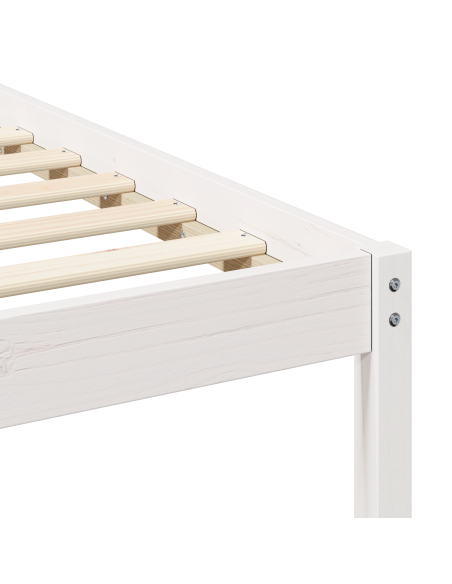 Struttura del letto Bianco 200 x 200 cm Pino massello
