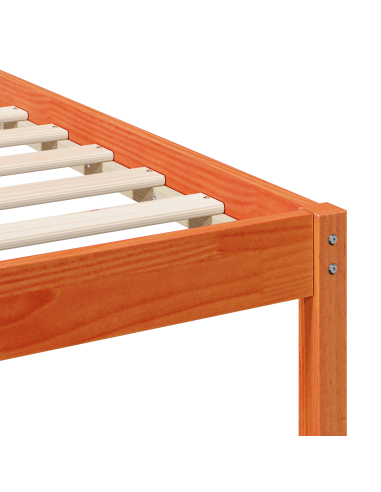 Struttura del letto Marrone cerato 200 x 200 cm Pino massello