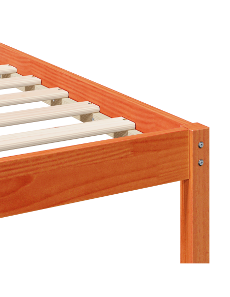 Struttura del letto Marrone cerato 200 x 200 cm Pino massello