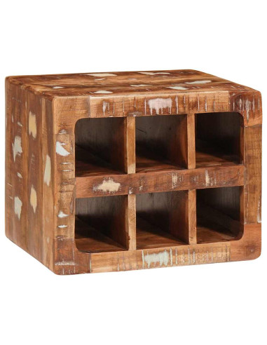 Portabottiglie Marrone Legno Recuperato Massello