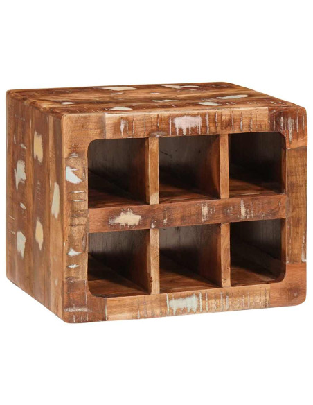 Portabottiglie Marrone Legno Recuperato Massello