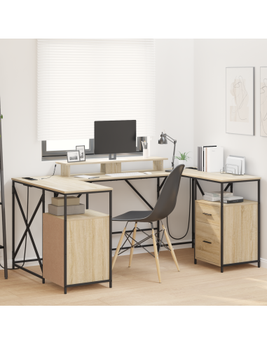 Scrivania Rovere Sonoma 182 x 101 x 87,5 cm Legno multistrato