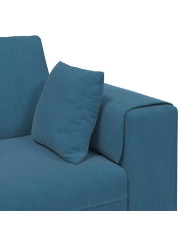Divano con cuscino Blu 250 x 77 x 76 cm Velluto