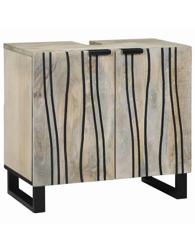 Armadio per Lavabo da Bagno con porta Bianco 62 x 33 x 58 cm