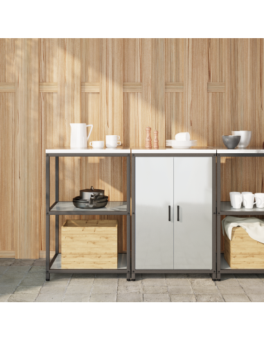 Set di Stoccaggio per Cucina 2 pcs Argento Acciaio zincato