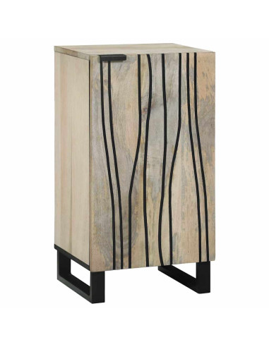Sideboard Bianco 40 x 33 x 75 cm legno massello di mango