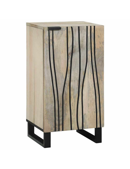 Sideboard Bianco 40 x 33 x 75 cm legno massello di mango