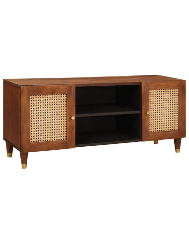 Mobile TV Marrone 105 x 33,5 x 46 cm Legno di mango massello