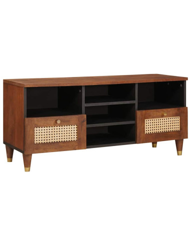 Mobile TV Marrone 100 x 33,5 x 46 cm Legno di mango massello
