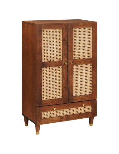 Mobile Alto Marrone 60 x 33,5 x 100 cm Legno di mango massello